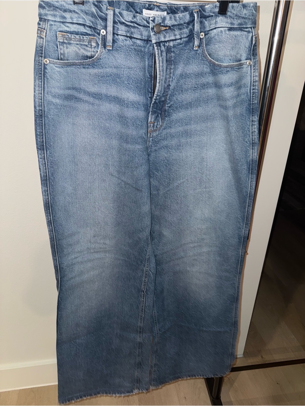 Good American “Good Skate” Light Wash Bootcut Jeans